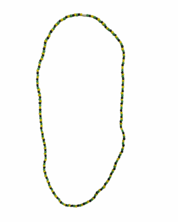 S.A.D.I.E.'S Craft 30-inch Jamaican heritage see bead necklace with silver-plated barrel clasp